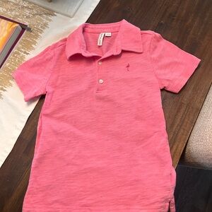 Janie and Jack Pink Polo with Flamingo Accent